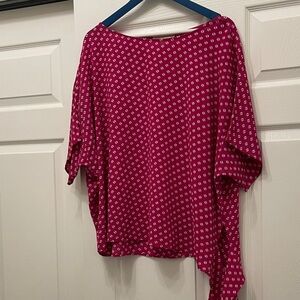MICHAEL Michael Kors Fuchsia Pink Geometric Dot Dolman Top